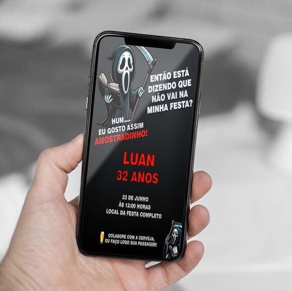 Convite Digital Amostradinho Meme Engraçado Aniversário