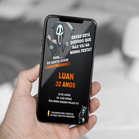 Convite Digital Amostradinho Meme Engraçado Aniversário