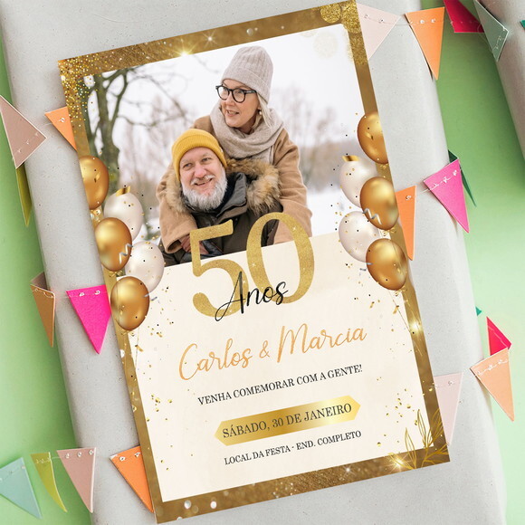 Convite Digital Aniversário Bodas de Casamento