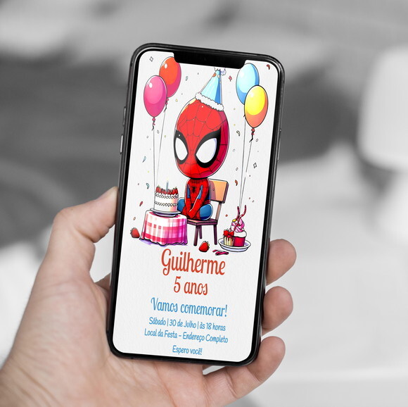 Convite Digital Baby Homem Aranha