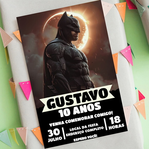 Convite Digital Batman