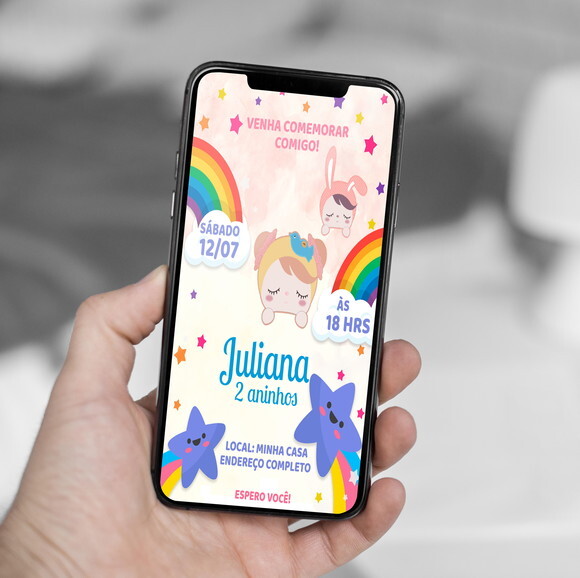 Convite Digital Boneca Metoo