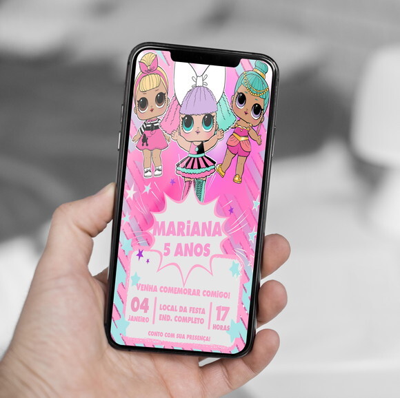 Convite Digital Bonecas Lol Surprise