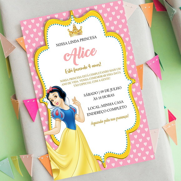 Convite Digital Branca de Neve