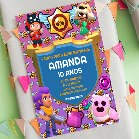 Convite Digital Brawl Stars