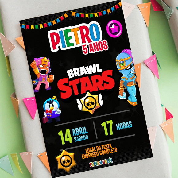 Convite Digital Brawl Stars