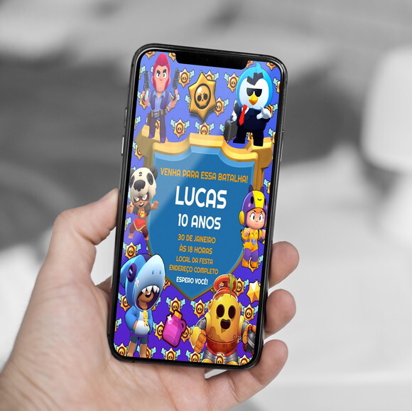 Convite Digital Brawl Stars