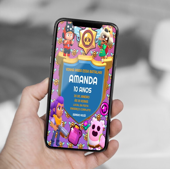 Convite Digital Brawl Stars