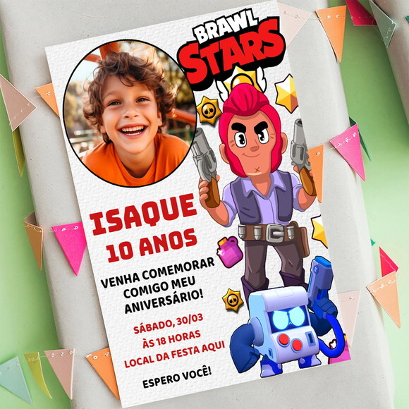 Convite Digital Brawl Stars