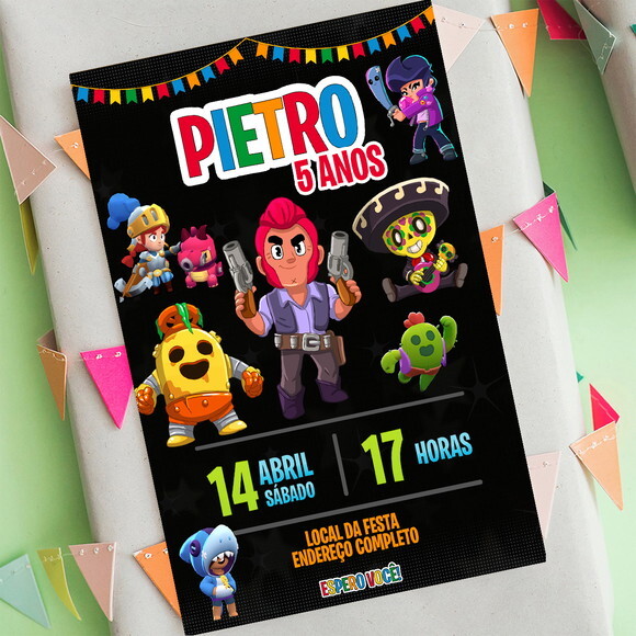 Convite Digital Brawl Stars