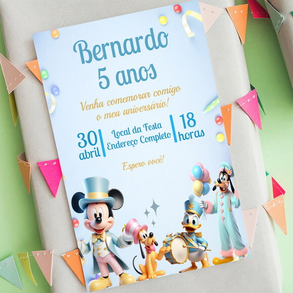 Convite Digital Circo do Mickey