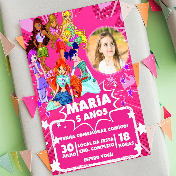 Convite Digital Clube das Winx