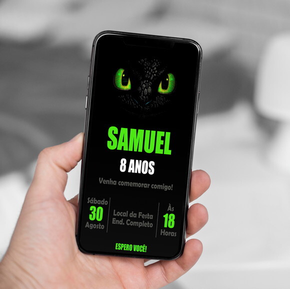 Convite Digital Como Treinar o Seu Dragão