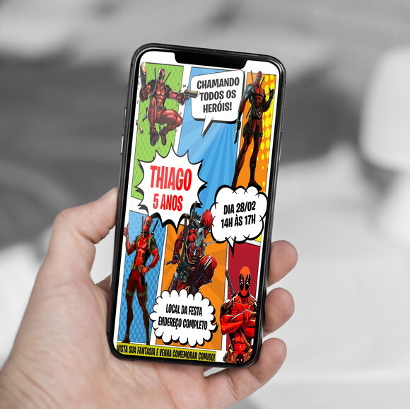 Convite Digital Dead Pool
