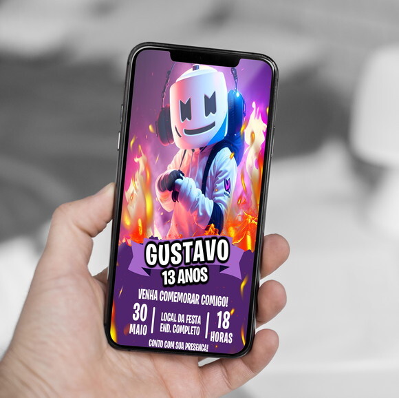 Convite Digital Dj Marshmello