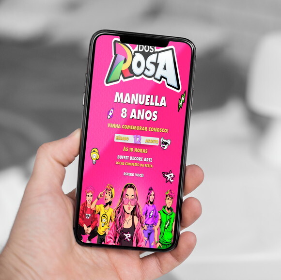 Convite Digital dos Rosas Emilly Vick