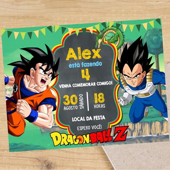 Convite Digital Dragon Ball Z