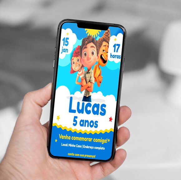 Convite Digital Luca Disney Convite Festa Infantil