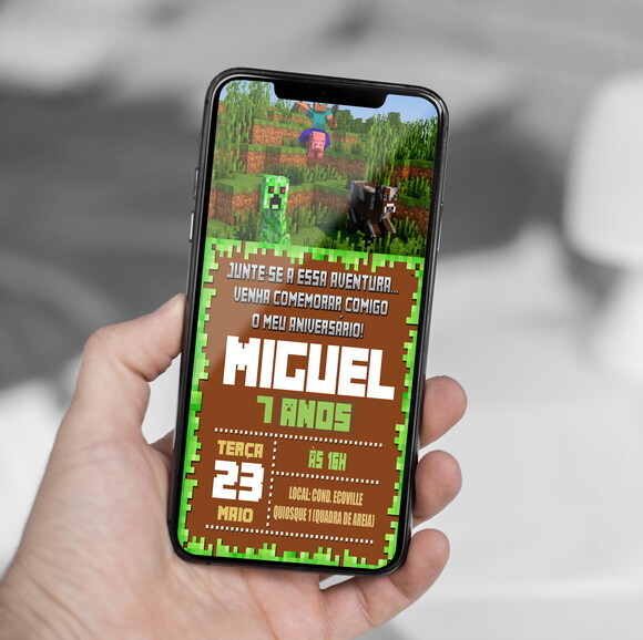 Convite Digital Minecraft