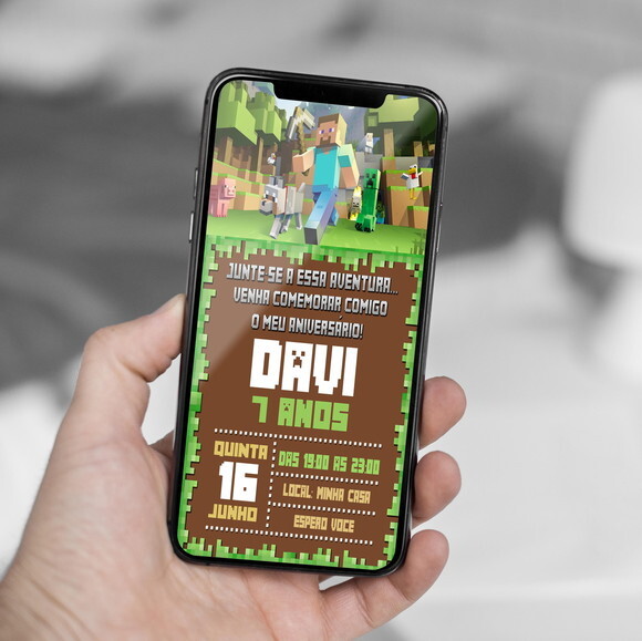 Convite Digital Minecraft
