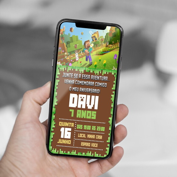 Convite Digital Minecraft