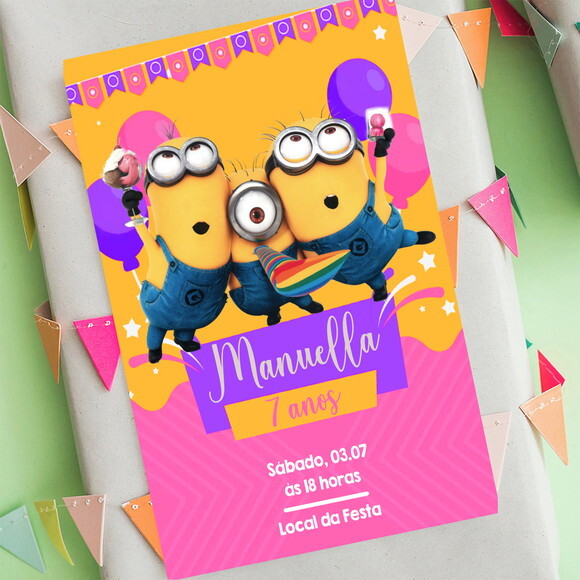 Convite Digital Minions