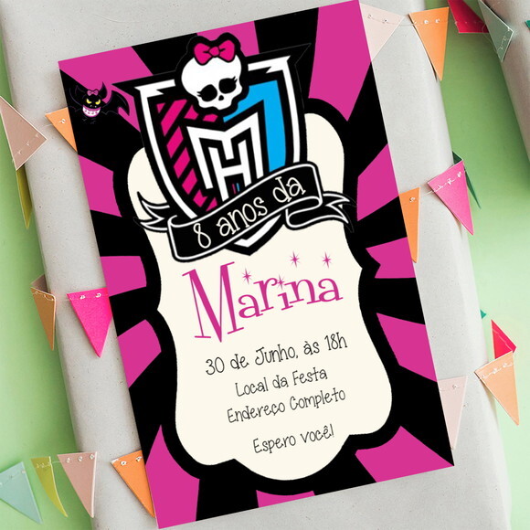 Convite Digital Monster High