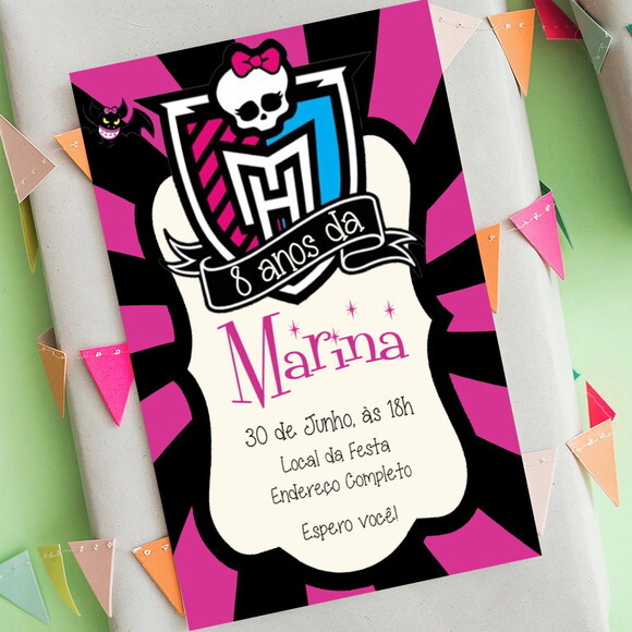 Convite Digital Monster High