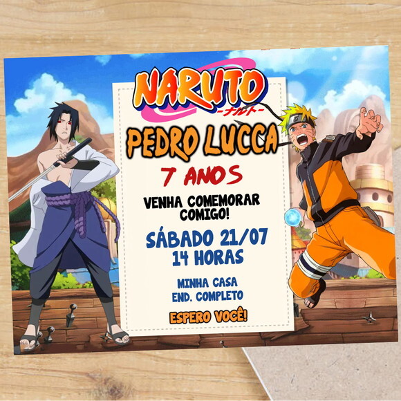 Convite Digital Naruto
