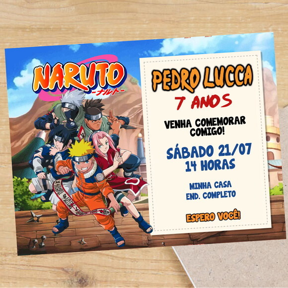 Convite Digital Naruto