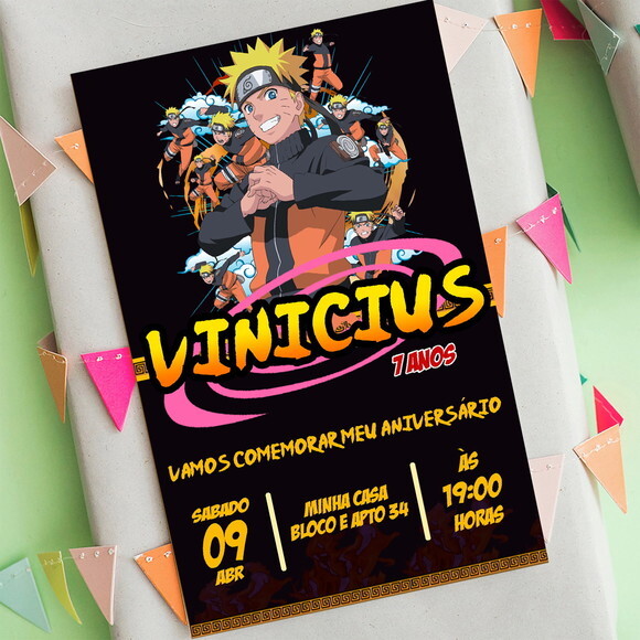 Convite Digital Naruto