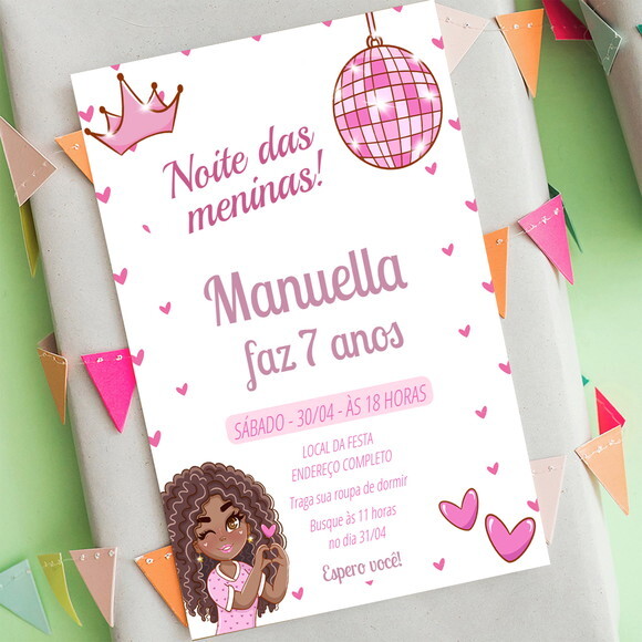 Convite Digital Noite das Meninas