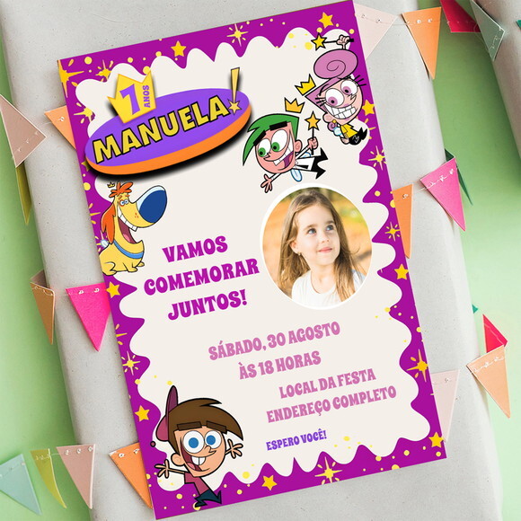Convite Digital Padrinhos Mágicos