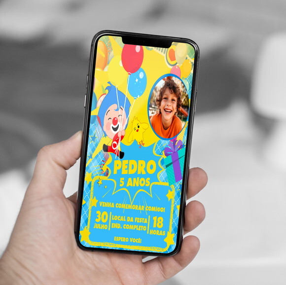 Convite Digital Plim Plim, Um Herói do Coração