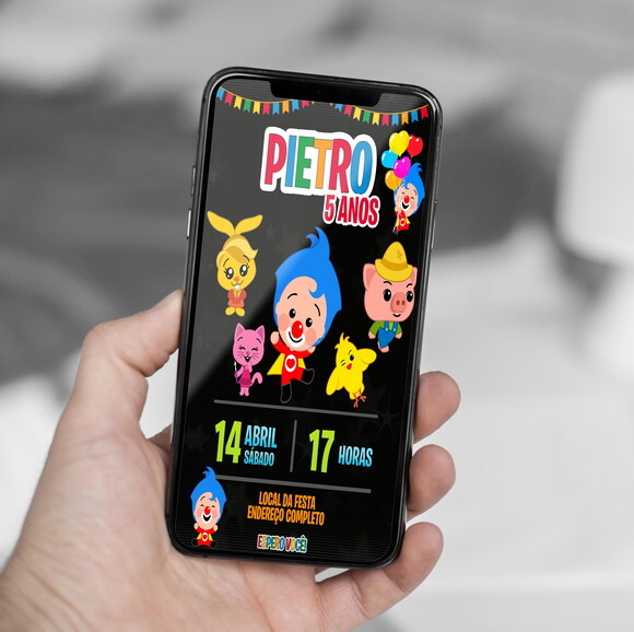 Convite Digital Plim Plim, Um Herói do Coração
