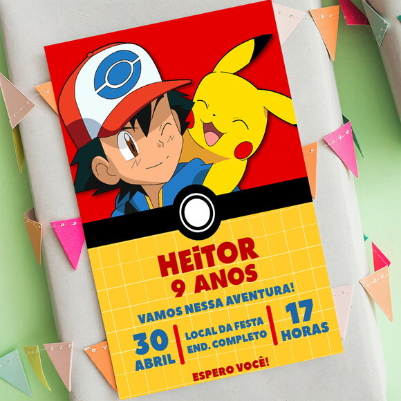 Convite Digital Pokemon