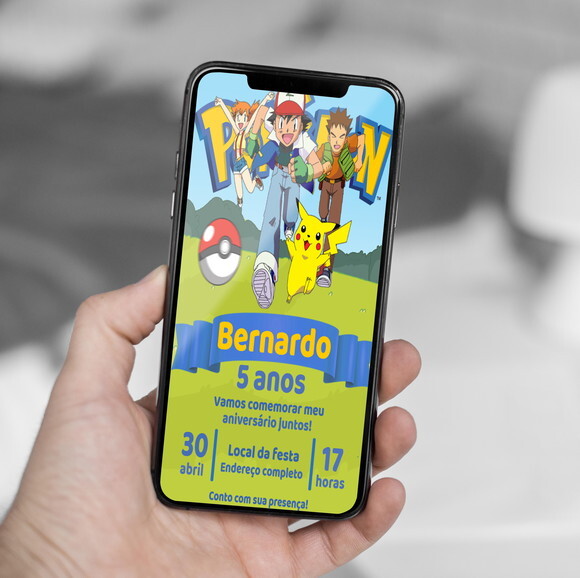 Convite Digital Pokemon