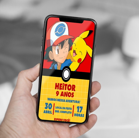 Convite Digital Pokemon