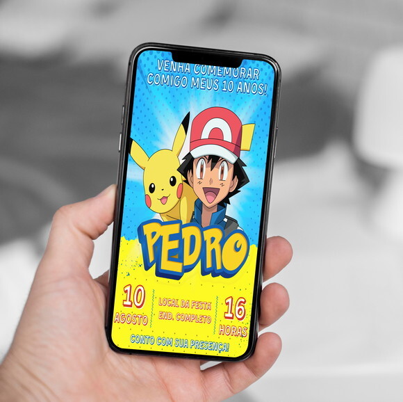 Convite Digital Pokemon