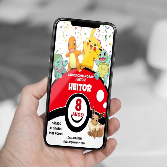 Convite Digital Pokemon