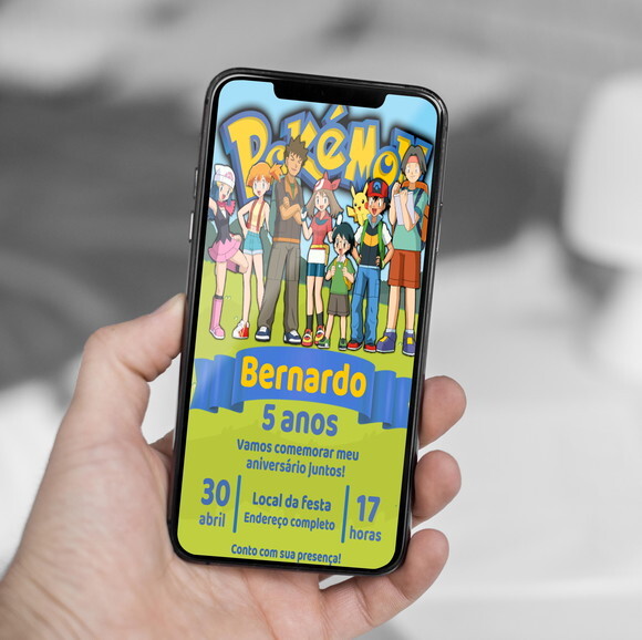 Convite Digital Pokemon