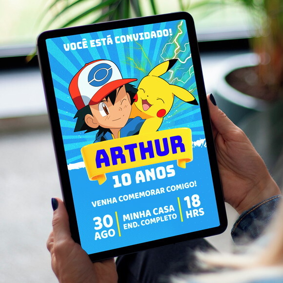 Convite Digital Pokemon