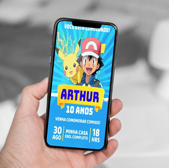 Convite Digital Pokemon