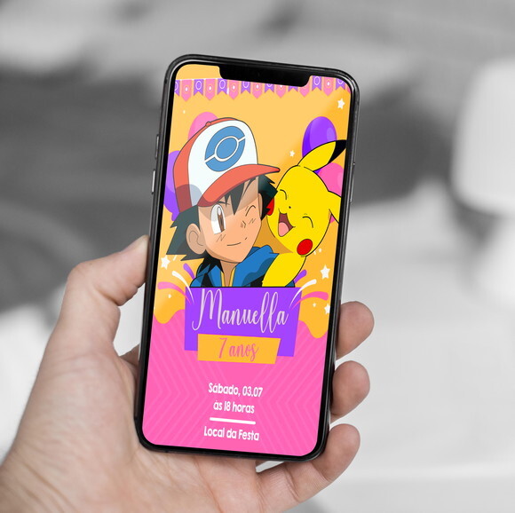 Convite Digital Pokemon