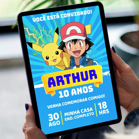Convite Digital Pokemon