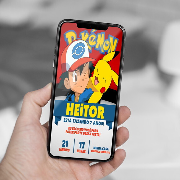 Convite Digital Pokemon