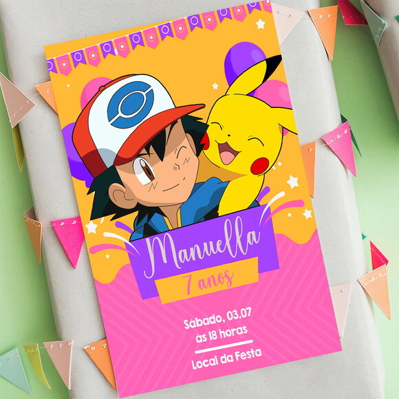 Convite Digital Pokemon