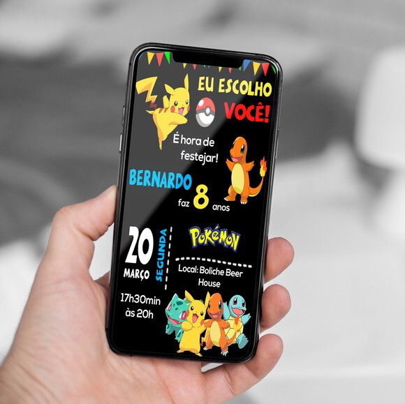 Convite Digital Pokemon