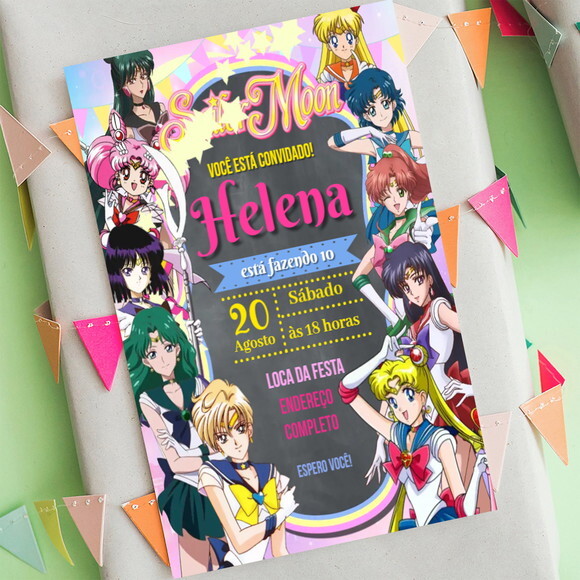 Convite Digital Sailor Moon