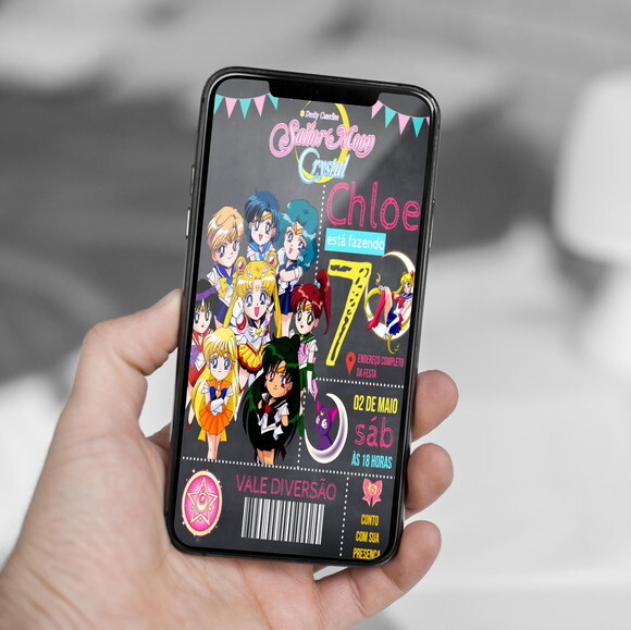 Convite Digital Sailor Moon